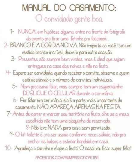 Dicas para convidados