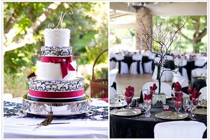Decoração vermelho e preto