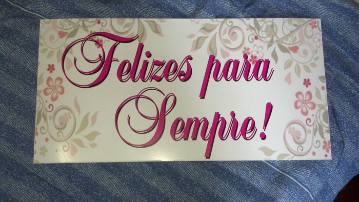Minha placa Lá Vem a Noiva
