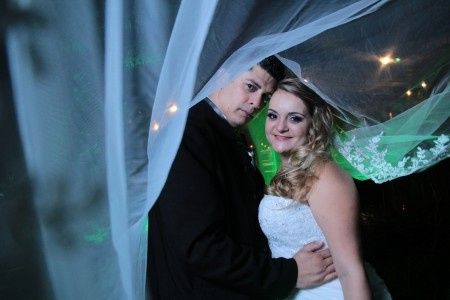 Foto embaixo do véu
