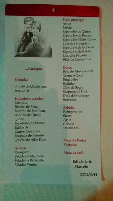 Cardapio 