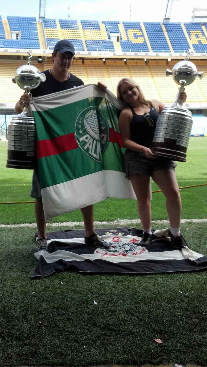 Eu o Rick no estádio