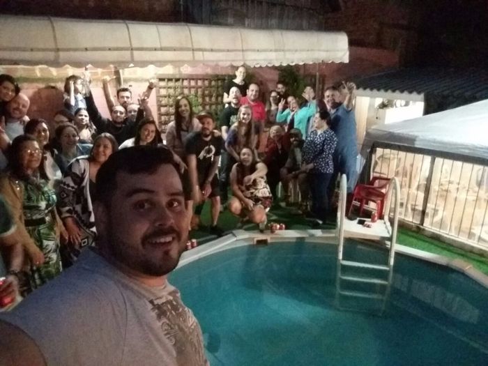 familia e amigos final de festa