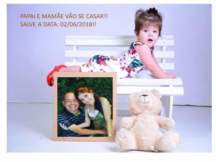 Nosso save the date com minha bebê.