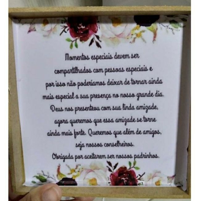 Agradecimento madrinhas/padrinhos e pagens/daminha 1