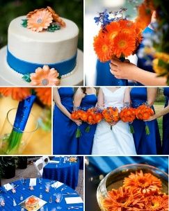 Azul e laranja