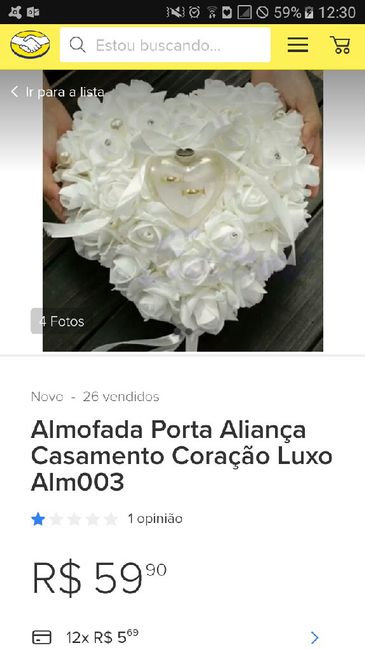 Porta alianças do wish 1
