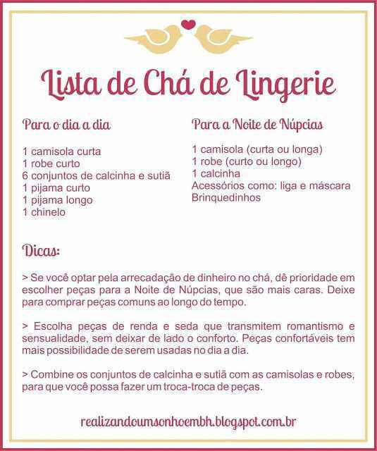 Dicas chá de lingerie 👙 - 3