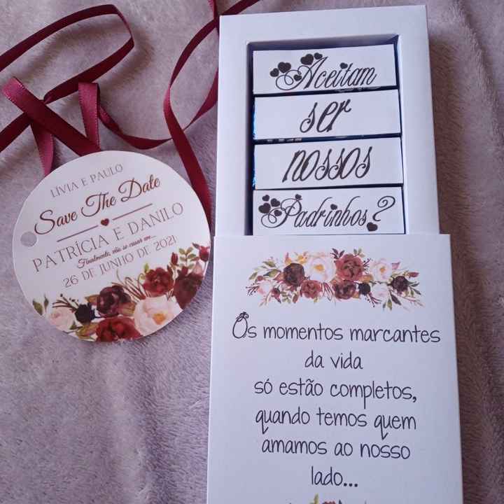 Lembrancinha/ convite para padrinhos - 2