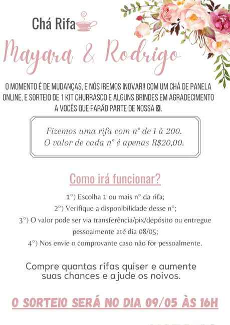 Rifa para custear os gastos: preciso de dicas - 2