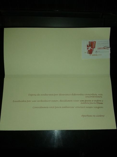 Convite de casamento  - 1