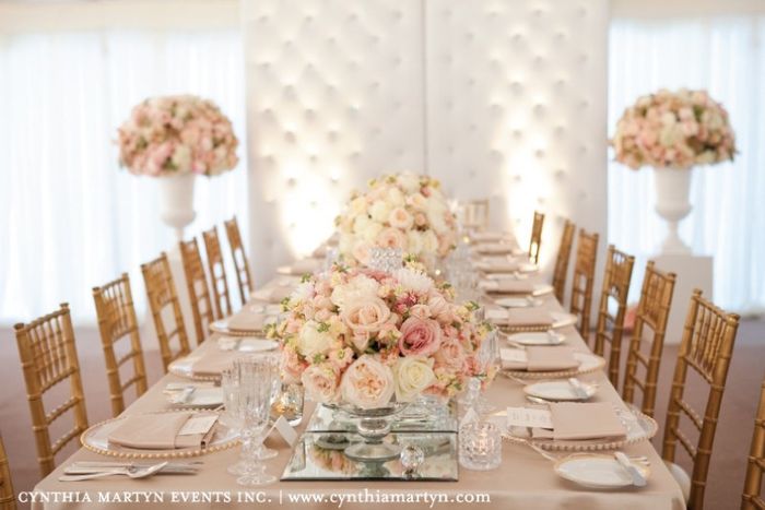Decoração de casamento tons claros