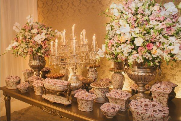 Decoração de casamento tons claros