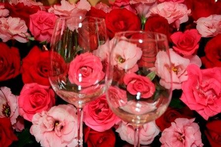 Decoração rosa e vermelho
