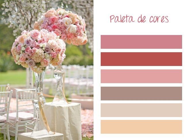 Paleta rosa chá e nude