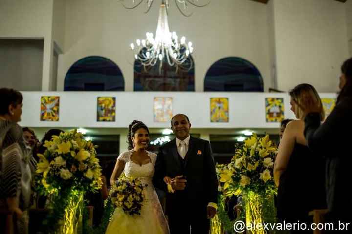 Entrando na igreja