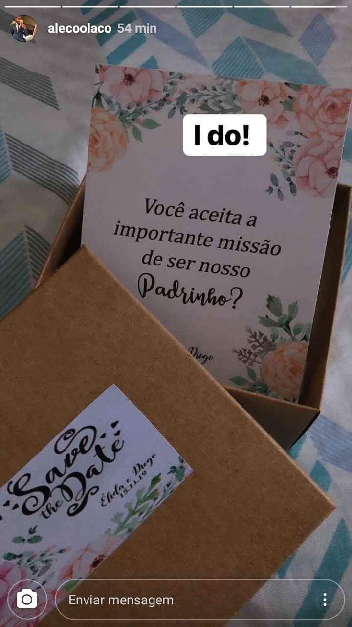 Caixinha de Padrinho que ia com o cartão, um sabonete masculino e a gravata.