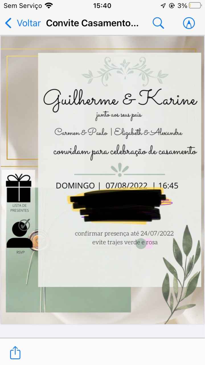 Convite online - 1