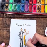 Caricaturista para lembrança de casamento - 1