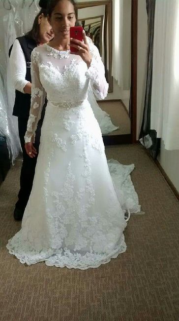 Vestido dos sonhos: manga comprida rendado! 1
