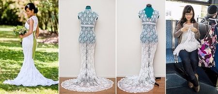 Noiva faz seu próprio vestido !