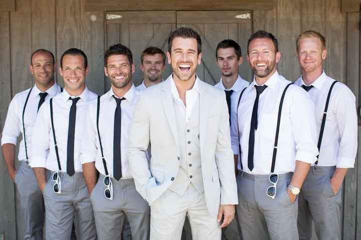 roupa Dos padrinhos casamento ao ar livre - 1