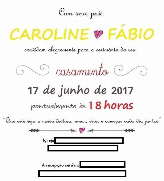 convite casamento