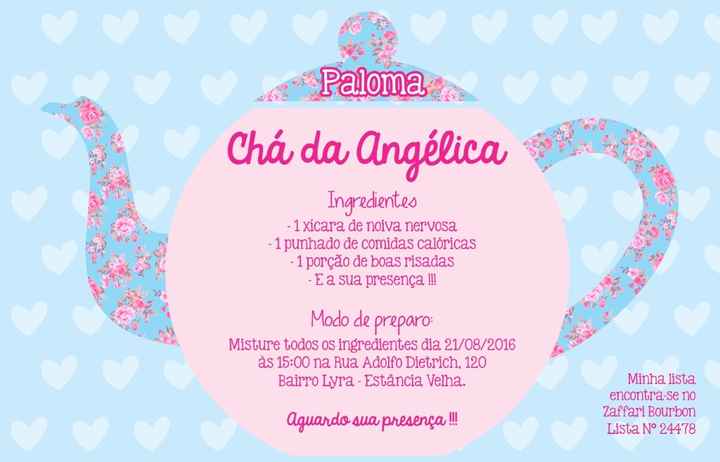 Convite Chá de Panela
