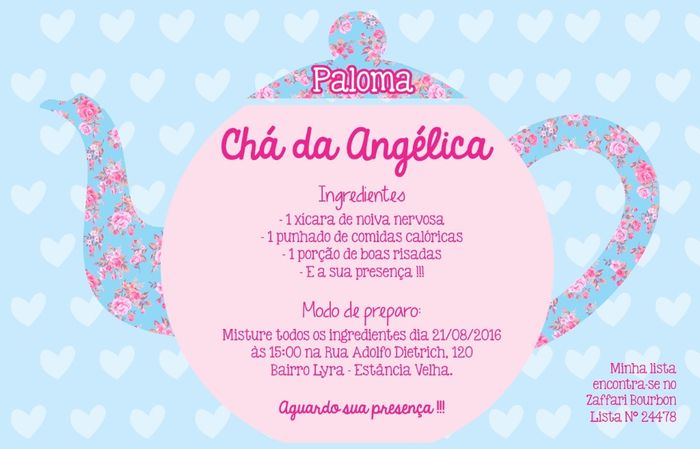 Convite Chá de Panela