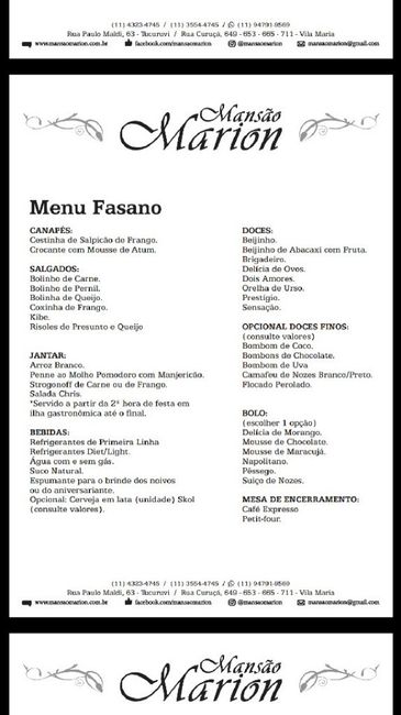 Meu menu de casamento Superchef - Julyana e Diego 1