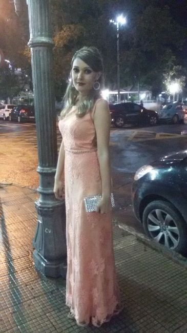 vestido salmão