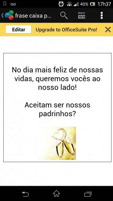 Convites para padrinho!!! - 1