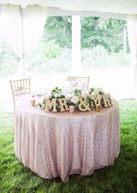 A mesa dos Noivos 