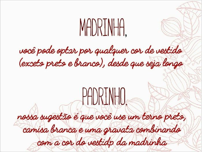Padrinhos todos iguais? #nãosei - 1