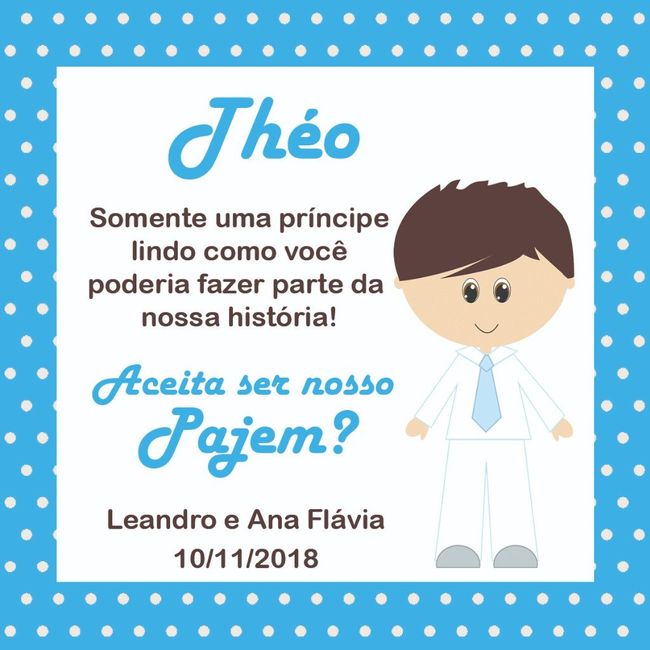 Essa arte ficou na tampa da caixinha dos pajens 