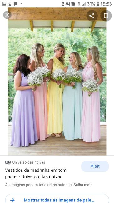 Madrinhas do Civil com vestido em tom pastel - 1