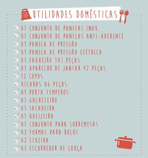 lista Chá de panela - 1