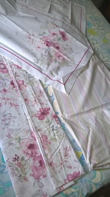 Jogo de cama que ganhei da minha mãe