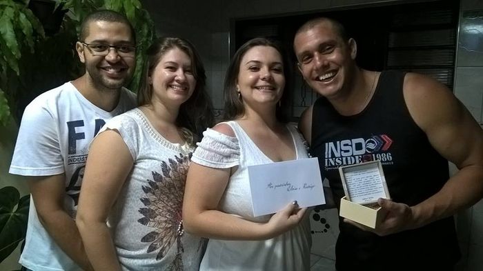Os noivos e os padrinhos