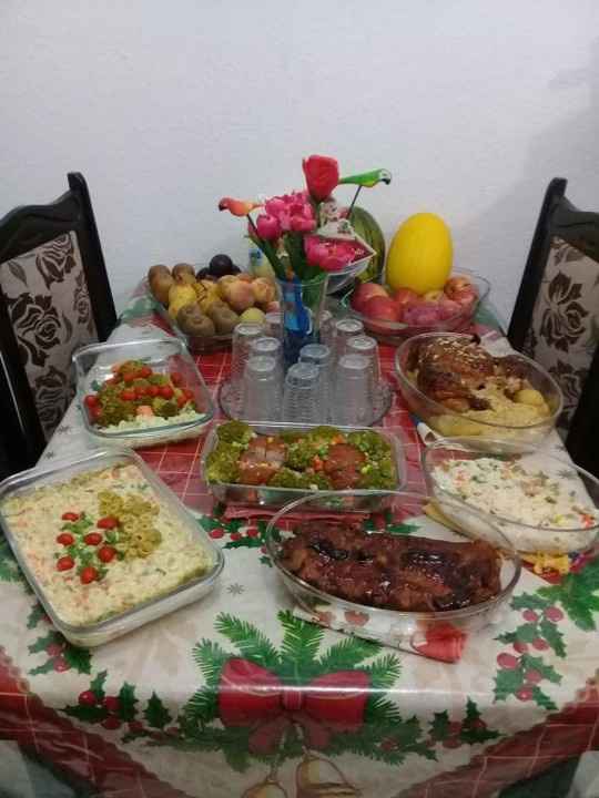 Nossa linda ceia, preparada com muito amor pela minha esposa!