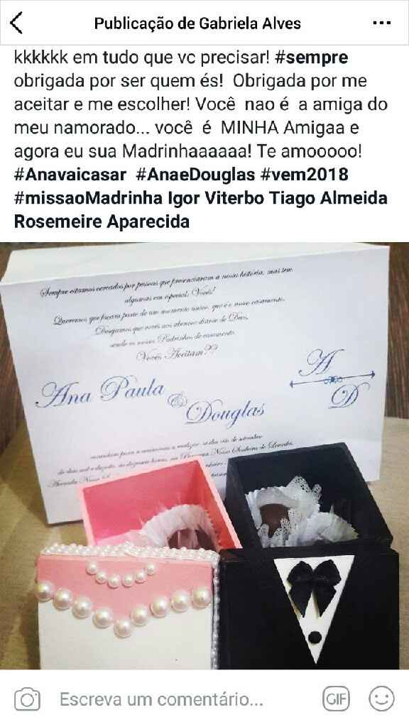  Convite dos padrinhos feitos pela mamãe ❤ - 1
