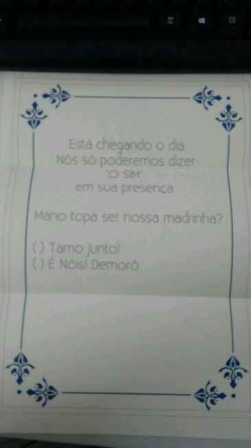 Meu convite de padrinhos , venham ver! - 4