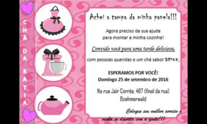 Convite pro chá de panela #vemver - 1
