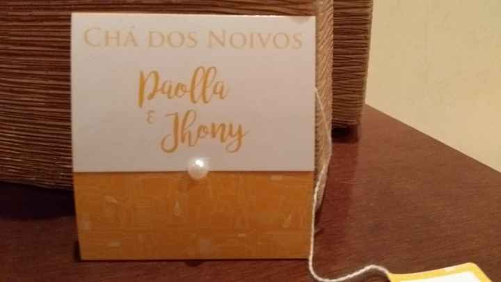Convite do "chá dos noivos" #vemver - 1