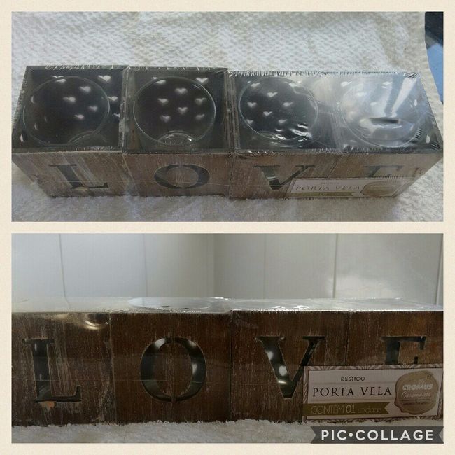 Porta velas - LOVE