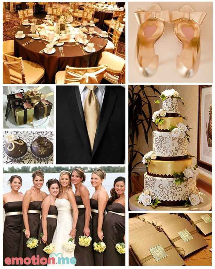 Meu casamento marrom e dourado