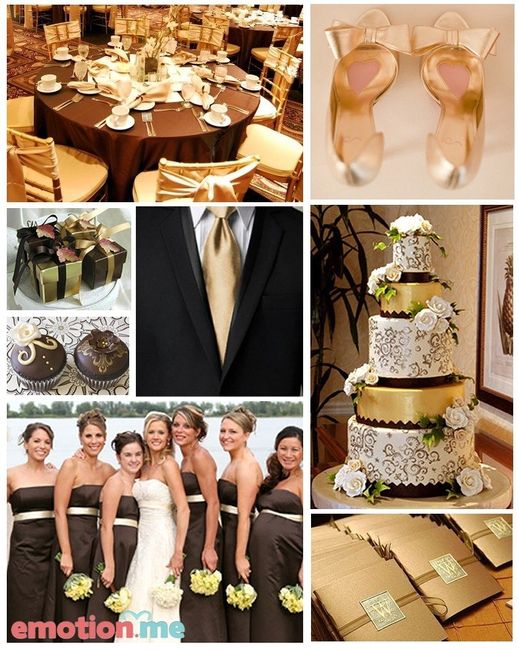 Meu casamento marrom e dourado