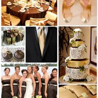 Meu casamento marrom e dourado