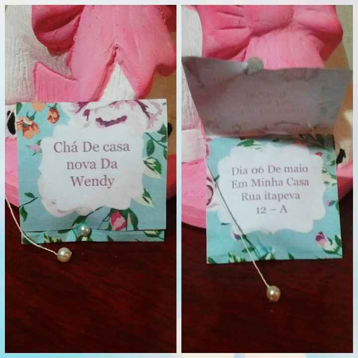 Meu convite de sachê "' chá de casa nova "" - 1