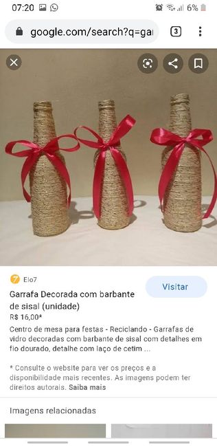 Lembranças de mesa com garrafas de vidro. 2